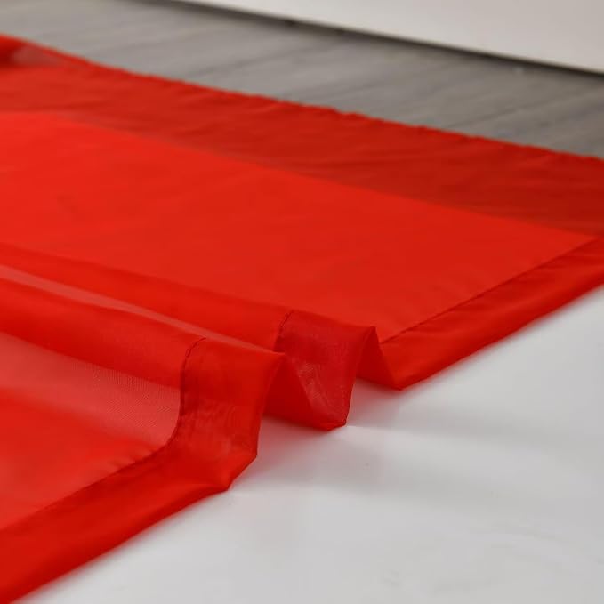 SpaceDresser Sheer Voile Window Treatment Rod Pocket Curtain Panels - Image 6