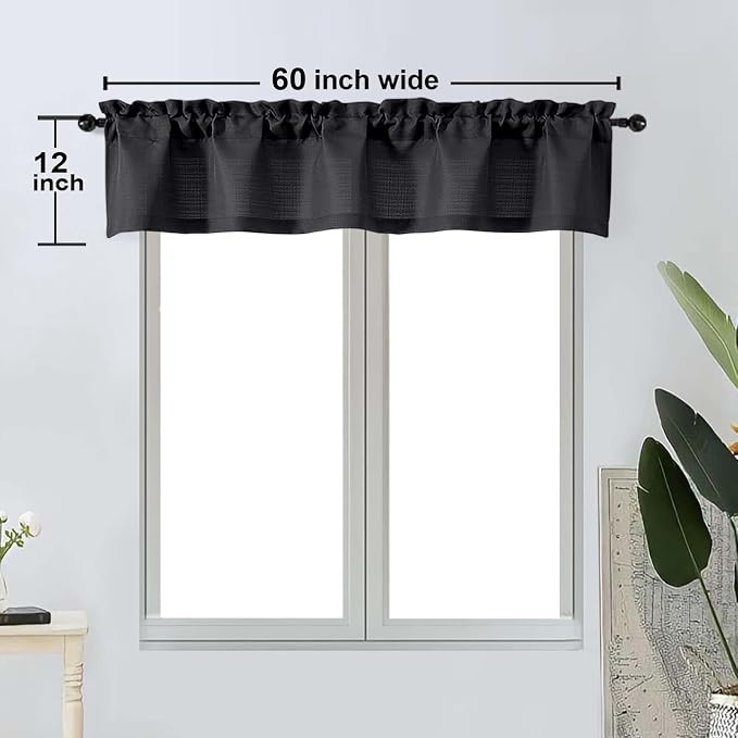 OWENIE Bob 1 PCS Black Valances - Image 2