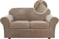 H.VERSAILTEX Real Velvet Plush 3 Piece Stretch Sofa Covers Couch Covers by HVERSAILTEX