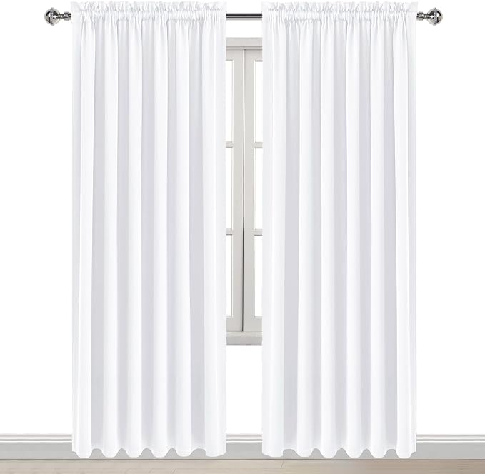 DWCN White Curtains for Living Room Thermal Insulated, 50% Light Blocking - Image 8