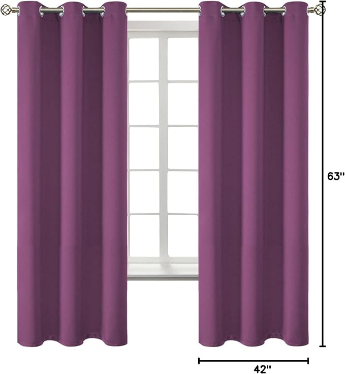 BGment Room Darkening Curtains 63 Inches Long - Image 8