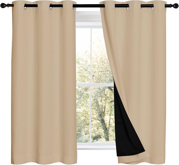 NICETOWN Cold Reducing Curtains, Bedroom Full Blackout Panels, Great Job by NICETOWN