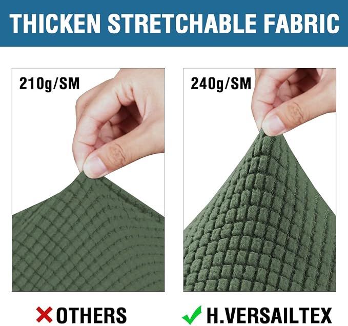 H.VERSAILTEX 3 Piece Stretch Sofa Covers - Image 3