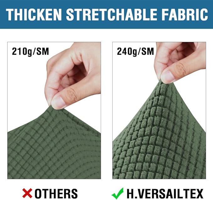 H.VERSAILTEX 3 Piece Stretch Sofa Covers - Image 3