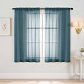 Window Sheer Curtains 45 Inches Length, Voile Short Curtains by Home
