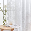 YJ YANJUN Vintage Lace Curtains 84 Inches Long 2 Panels-Victorian Floral Old by YJYANJUN