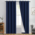 Yakamok 100% Blackout Curtain Panels 84 inches Cold and Light Blocking Drapes by Yakamok