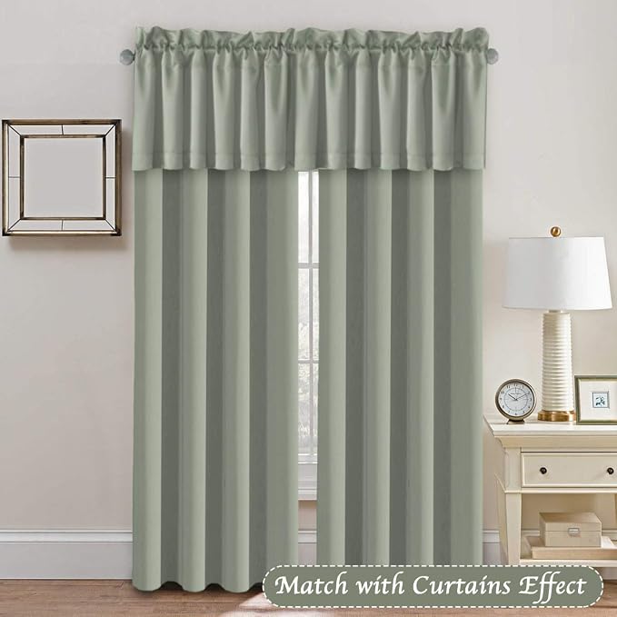 H.VERSAILTEX Blackout Valances for Windows, Kitchen Valance Curtains for Living - Image 3