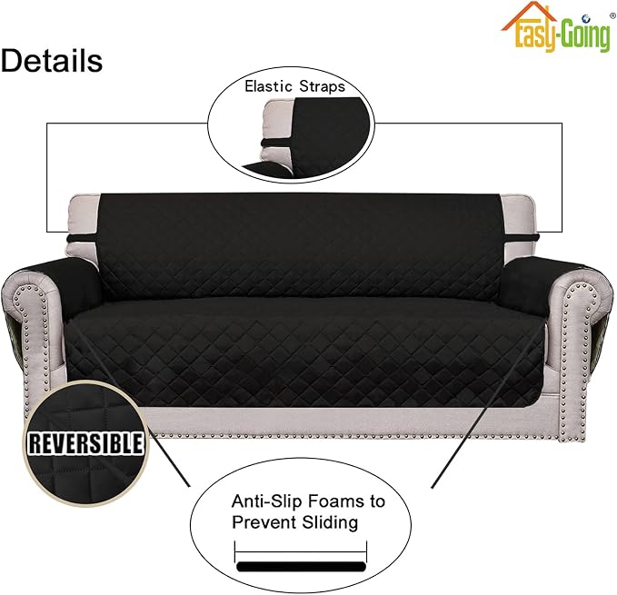 Easy-Going Oversized Chair Sofa Slipcover Reversible Sofa Cover Water Resistant - Image 3