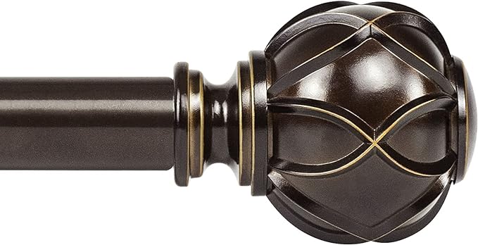 KAMANINA 1 Inch Curtain Rod Telescoping Single Drapery Rod 36 to 72 Inches by KAMANINA