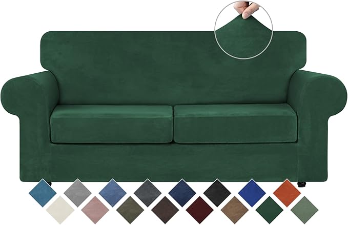 WEERRW Velvet Couch Covers for 2 Cushion Couch Sofa by WEERRW