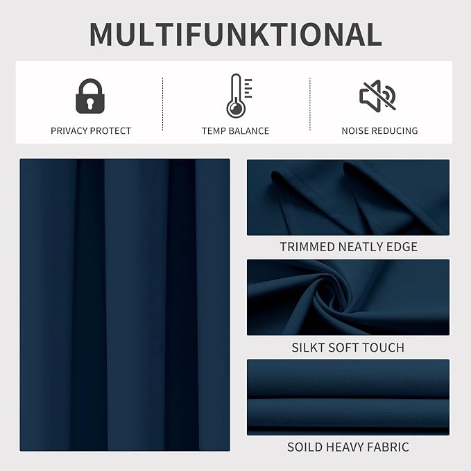 Joydeco Blackout Curtains 120 Inch Length 2 Panels Set, Thermal Insulated Long - Image 3