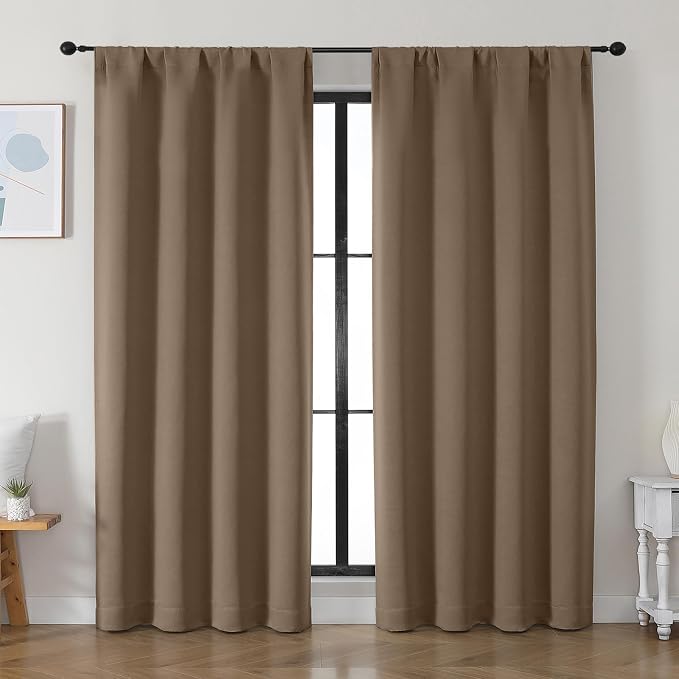 Simplebrand Ava Brown Blackout Curtains by Simplebrand