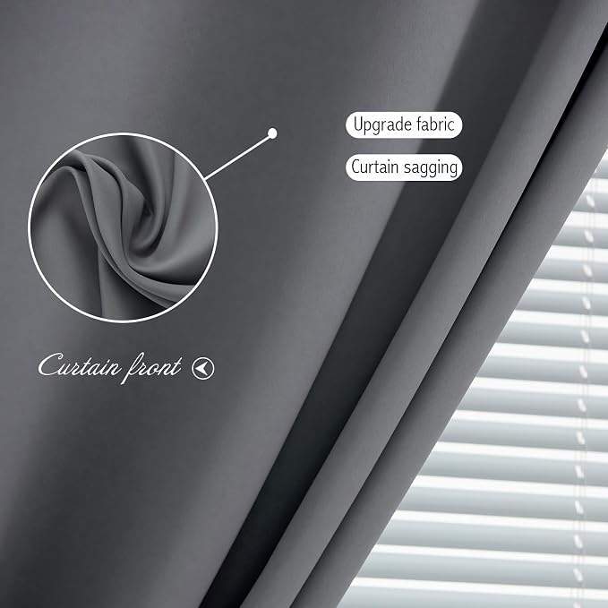 Magic Tape Blackout Curtains for Bedroom No Drillng Self Adhesive Curtains No - Image 6