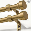 Lootkell 2 Pack Warm Gold Curtain Rods by Unknown
