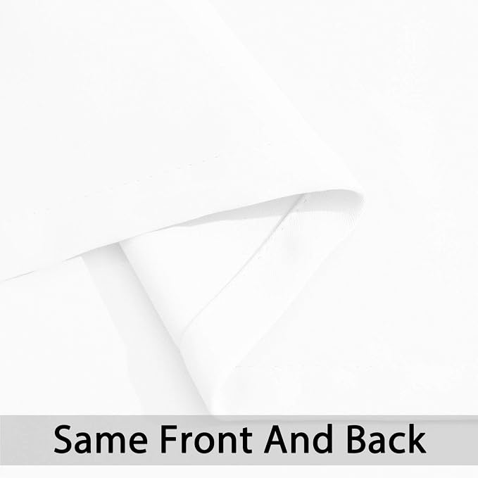 Yakamok Pure White Curtains 84 inch Long, 50% Light Blocking Gormmet Window - Image 5