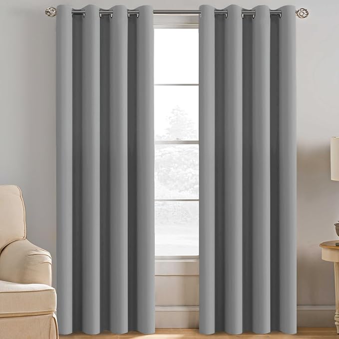H.VERSAILTEX Blackout Room Darkening Thermal Insulated Grommet Window Curtains by HVERSAILTEX