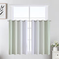 Estelar Textiler Sage Green and Greyish White Ombre Short Blackout Cafe by ESTELARTEXTILER