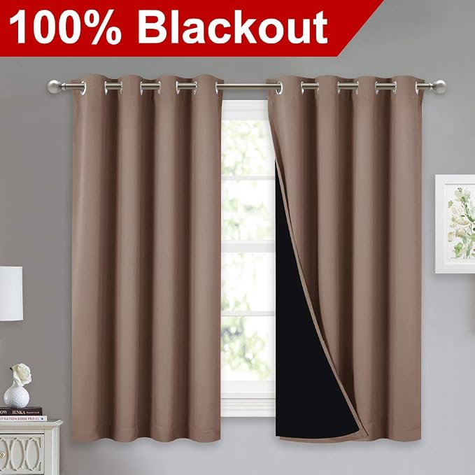 NICETOWN Room Warming Curtains, Bedroom Full Blackout Panels, Super Thick - Image 2