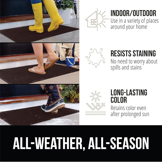 GORILLA GRIP® Ultra Absorbent Front Door Mat Outside Entrance 35x23, Traps Dirt - Image 6
