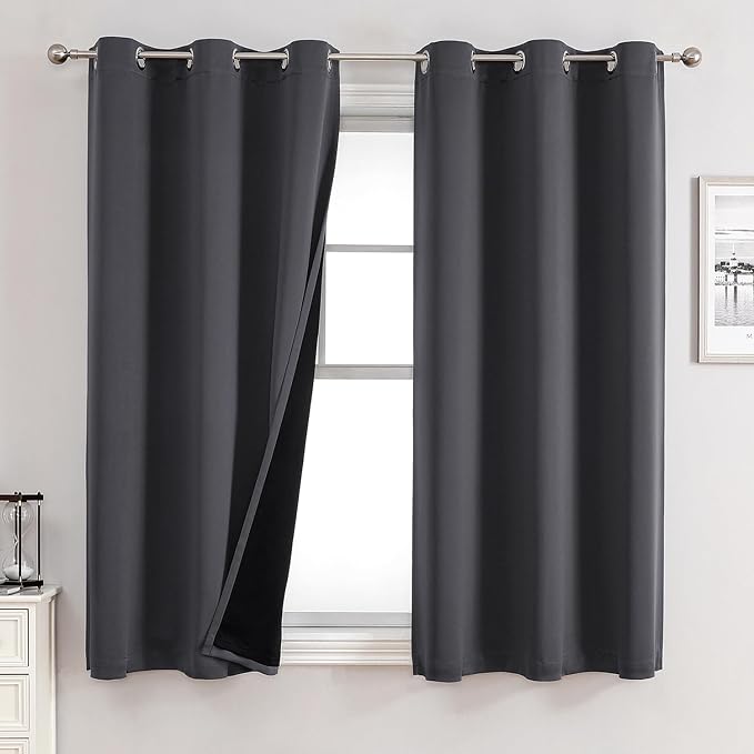 ChrisDowa 100% Blackout Curtains 63 inch Long by ChrisDowa