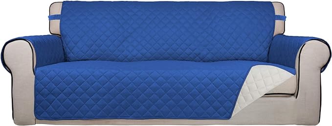 PureFit Reversible Quilted Sofa Cover, Water Resistant Slipcover Furniture by PureFit