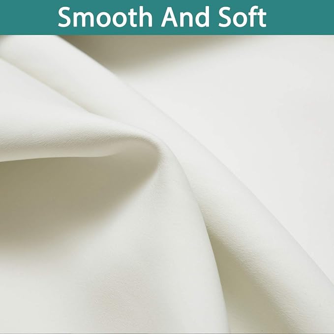 Yakamok 100% Cream Blackout Curtains - Image 7