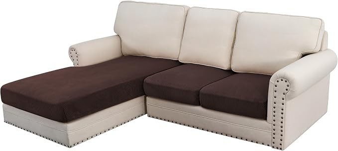 H.VERSAILTEX Velvet Stretch Sectional Couch Covers by HVERSAILTEX