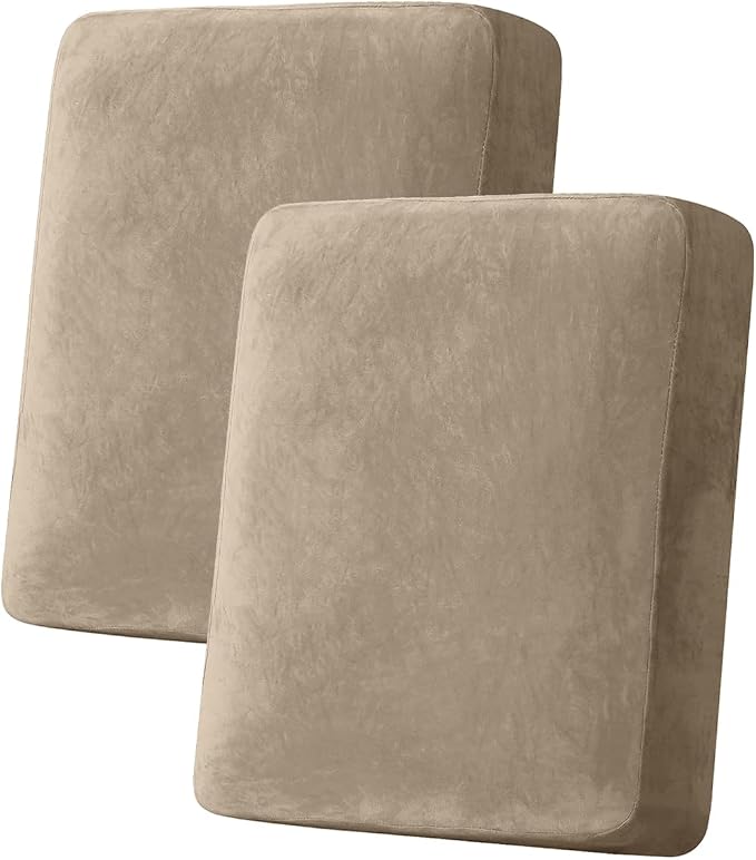 Couch Cover Stretch Velvet Sofa Cushion Cover 2-Piece by Taque