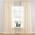 MIULEE 2 Panels Solid Color Sheer Window Curtains Elegant Window Voile by MIULEE