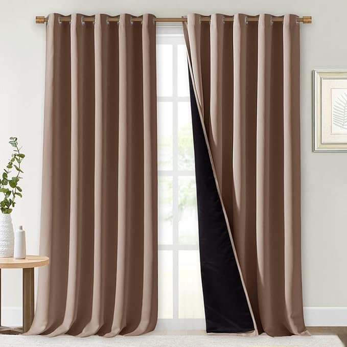 NICETOWN Warm Curtains for Winter, Complete Blackout Shades for Large Window by NICETOWN