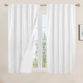 48 Inch 100% Blackout Short Linen Curtains by LAMIT