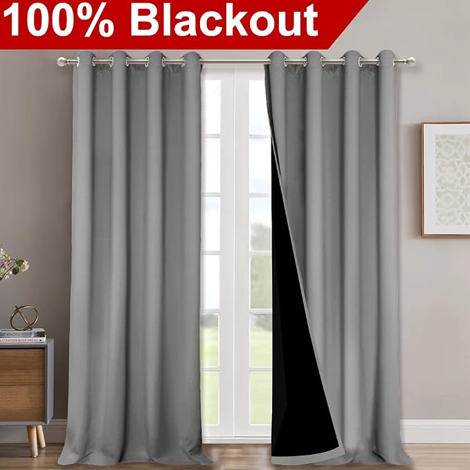 NICETOWN Total Shade Curtains and Draperies, Heavy-Duty Full Light Shading - Image 2