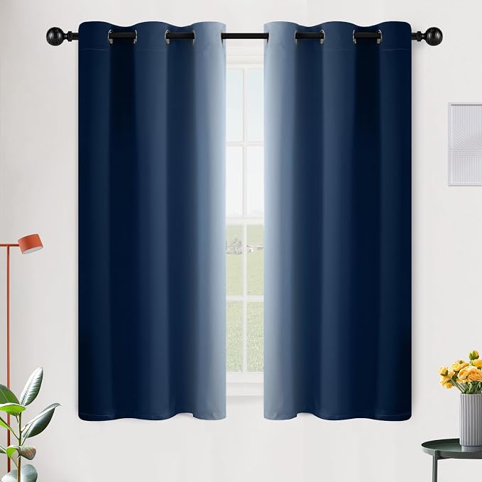 SimpleHome Ombre Room Darkening Curtains 54 inches Length by SimpleHome