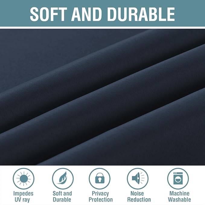 H.VERSAILTEX Blackout Curtain for Living Room Small Window Kitchen Blackout - Image 4
