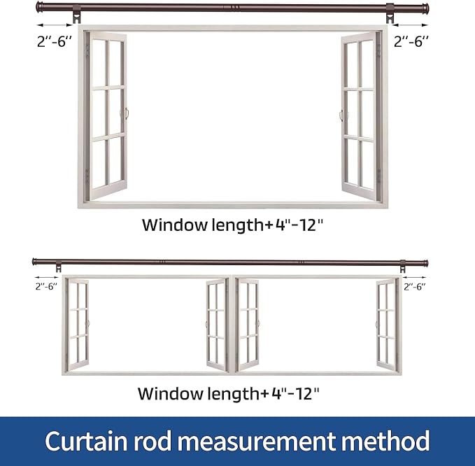 Curtain Rods 2 Pack 5/8 inch Brown Curtain Rods - Image 5