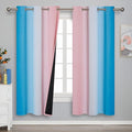 Estelar Textiler Ombre Pink and Blue Blackout Curtains 72 Inch Length 2 Panels by ESTELARTEXTILER