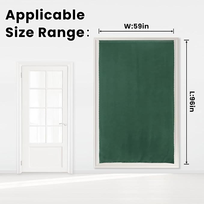 Blackout Curtains for Bedroom Sticky Curtain Blackout Window Cover Self - Image 7