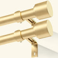 GEEBOBO 2 Pack Gold Curtain Rods by GEEBOBO