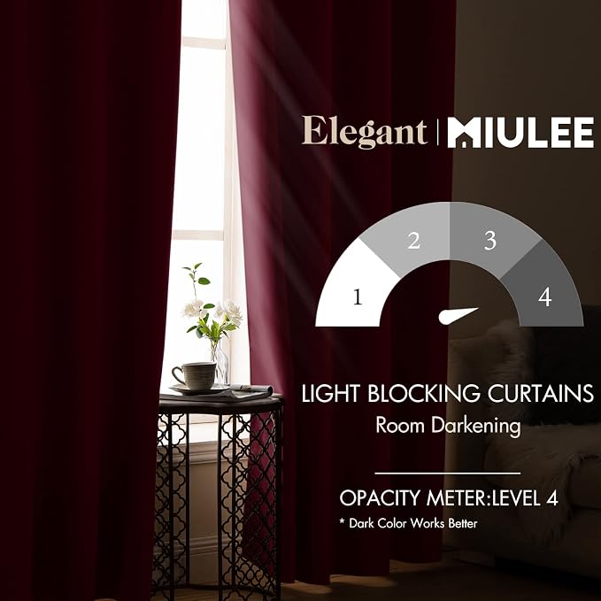MIULEE 90" Long Blackout Curtains - Image 2
