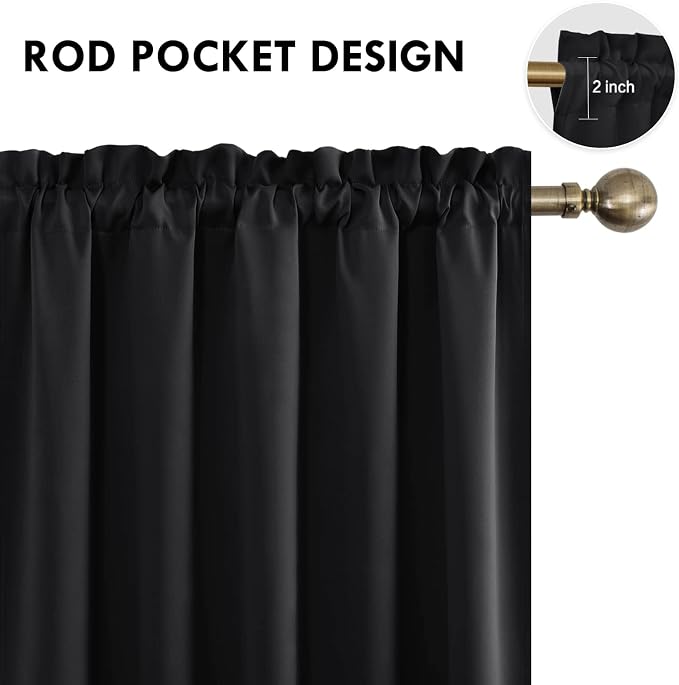 DWCN Blackout Curtains for Living Room Thermal Insulated, Energy Saving & Noise - Image 3