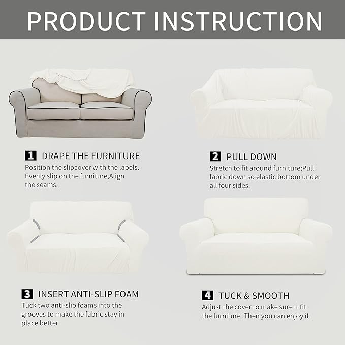 Easy-Going Stretch Sofa Slipcover 1-Piece Sofa Cover Furniture Protector Couch - Image 6