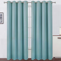 LEMOMO Blackout Curtains 52 x 84 inches Long Stone Blue Curtains Set of 2 by Lemomo
