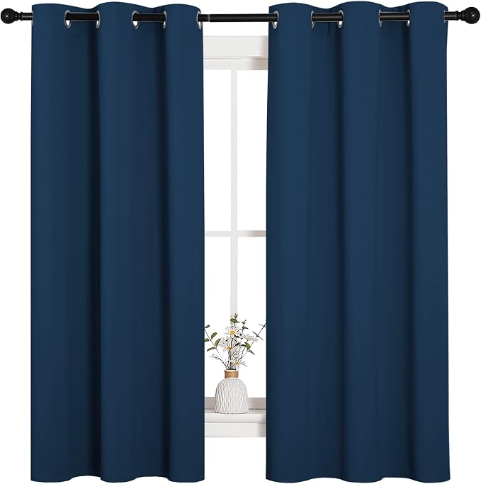 NICETOWN Room Darkening Curtains 63 inch Length 2 Panels, Thermal Insulated - Image 2