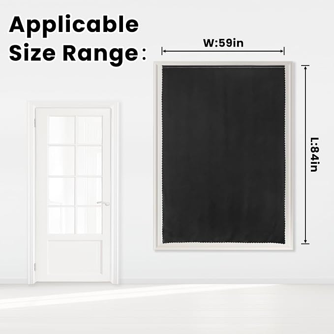 Adhesive Blackout Curtains- Self Stick Shades Window Blinds Curtains No Rod - Image 7