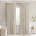 MIULEE Taupe Back Tab Blackout Curtains 84 Inch Length 2 Panels Set by MIULEE