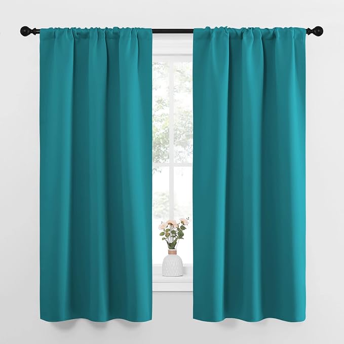 NICETOWN Peacock Blue Blackout Curtains Panels by NICETOWN