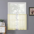 Tollpiz Sheer Tier Curtains Kitchen Linen Textured Half Curtain Sheers Light by Tollpiz