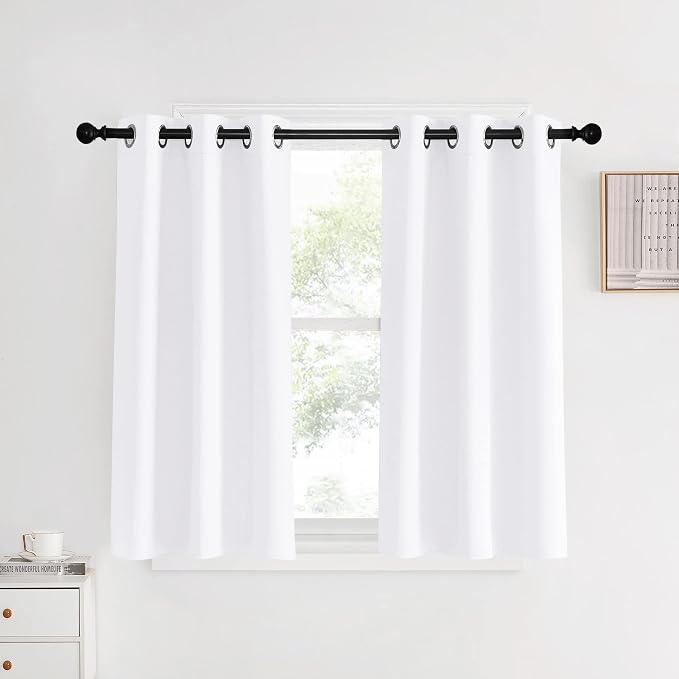 NICETOWN White Short Window Curtains 40 inch Long by NICETOWN