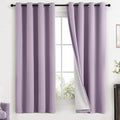 Yakamok Lilac 100% Blackout Curtains 63 Inches Long by Yakamok